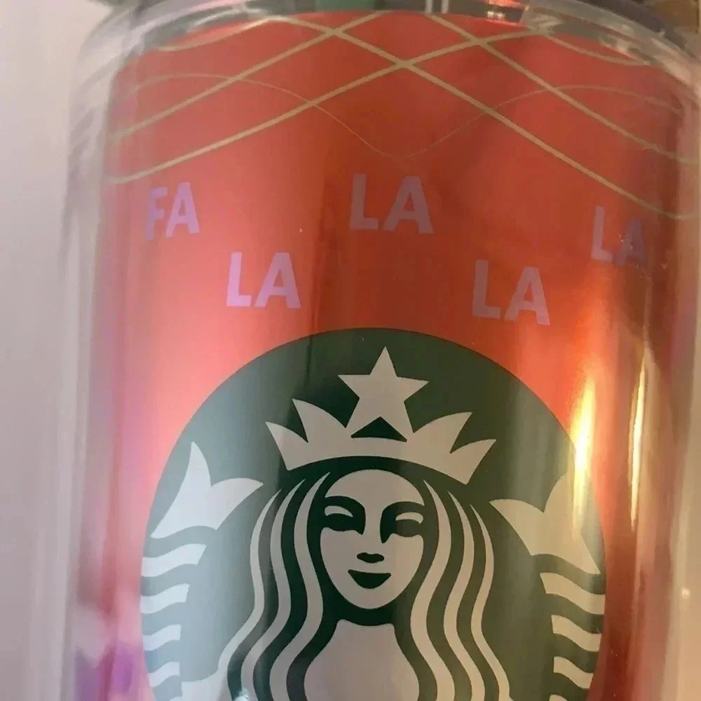 Starbucks 16 oz Holiday Tumbler With Straw 16 oz Red